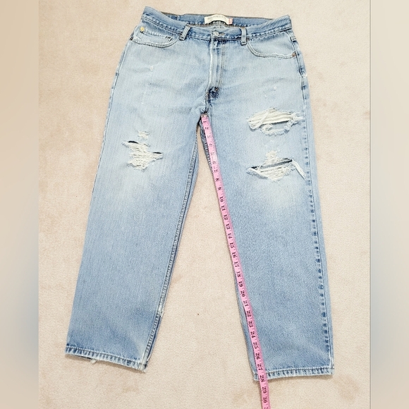 LEVI'S 550 Relaxed Fit Distressed Denim Jeans 100% Cotton Size 36x30 Unisex - Picture 6 of 12